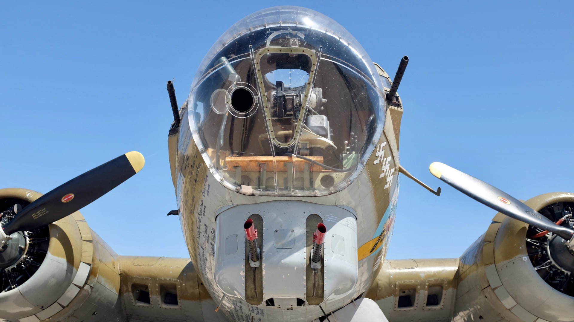 Front view of B-17 Flying Fortress